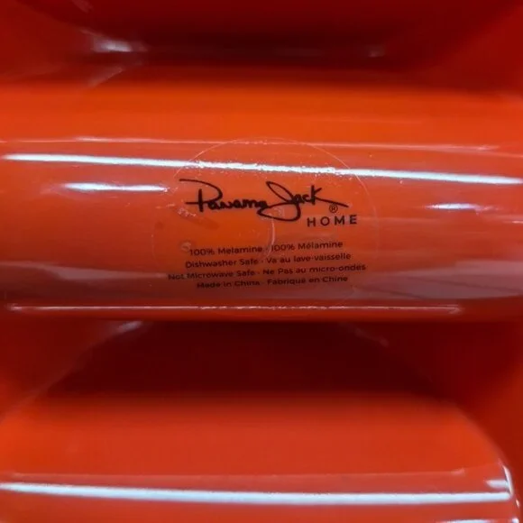 (3pcs) Panama Jack Home Taco Serving Tray Tortilla Holder Melamine Mosaic Red - Picture 3 of 3